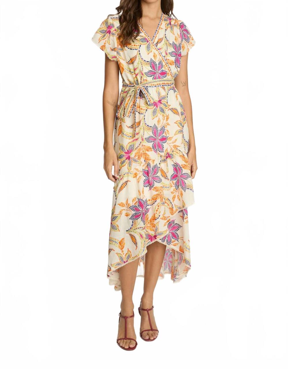 NEW CABALLERO catalina dress in stitched flower